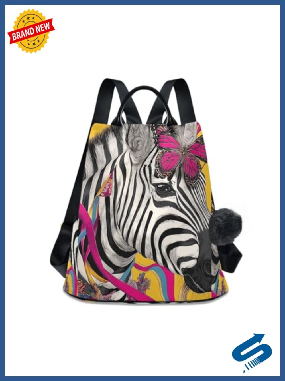 Anti Theft Backpack Purse for Women Adjustable Straps Plush Keychain Travel
